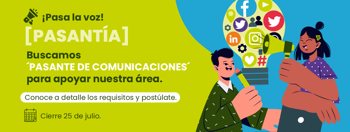 Convocatoria para pasante de Comunicaciones